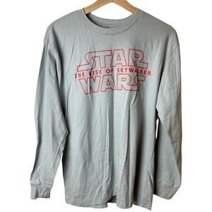 Star Wars Gray Long Sleeve Crew Neck Cotton Shirt Men's Size M NWT
